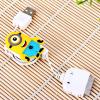 Fashionable High Quality One Eye Minions Pattern 30 Pin Retractable USB 2.0 Cable for iPhone 4/iPod (Yellow)